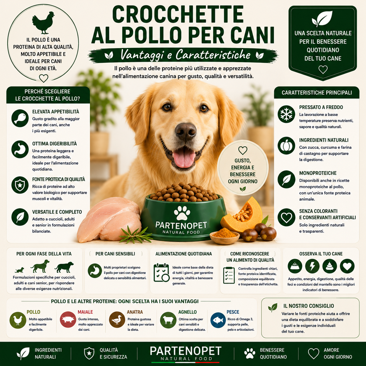 Crocchette al Pollo per Cani: Vantaggi e Caratteristiche