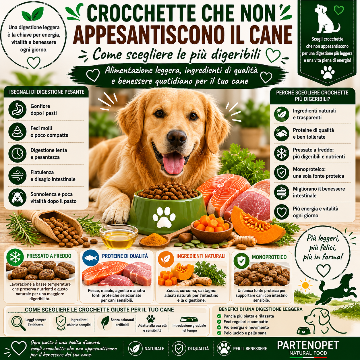 Crocchette che Non Appesantiscono il Cane: Come Scegliere le Più Digeribili