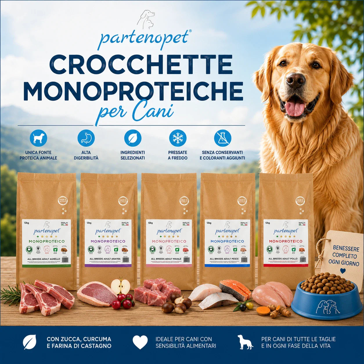 Crocchette Monoproteiche per Cani