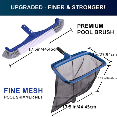 Kit Pulizia Piscina: Spazzola 45cm + Retino a Sacco Profondo - Partenopet