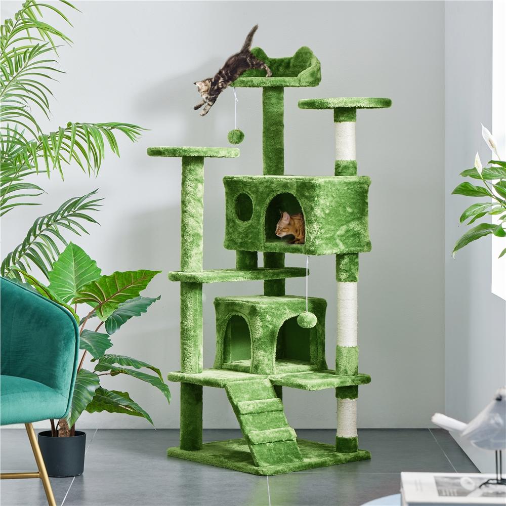 Albero Tiragraffi Multilivello con Cuscini, Cucce e Giochi | S / M / L - Partenopet