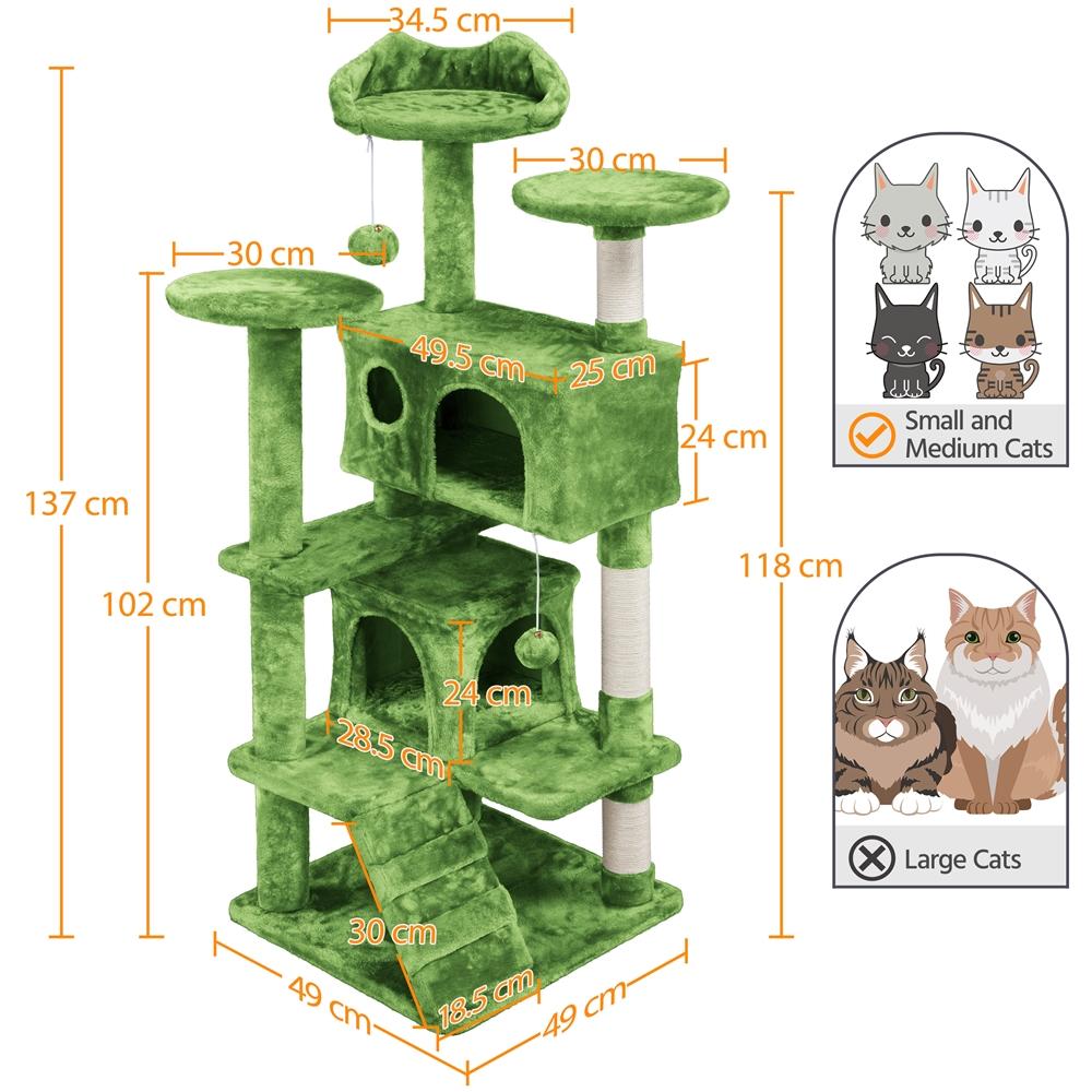 Albero Tiragraffi Multilivello con Cuscini, Cucce e Giochi | S / M / L - Partenopet