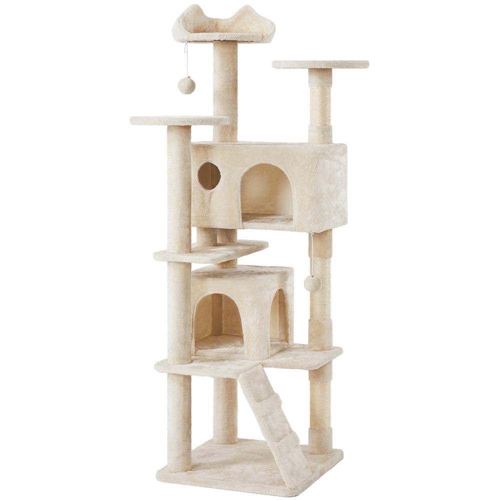 Albero Tiragraffi Multilivello con Cuscini, Cucce e Giochi | S / M / L - Partenopet
