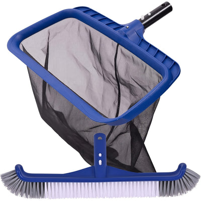 Kit Pulizia Piscina: Spazzola 45cm + Retino a Sacco Profondo - Partenopet