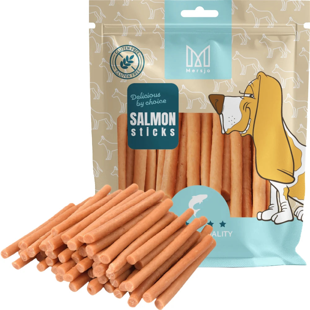 Dog treat-Mersjo salmon kabanosy 500g PREMIUM salmon natural high meat content 85% preservative free