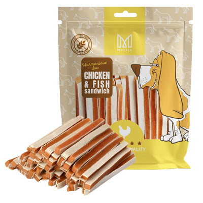 Snack per Cani Pollo e Merluzzo Mersjo 500 g – Bocconcini Essiccati Premium