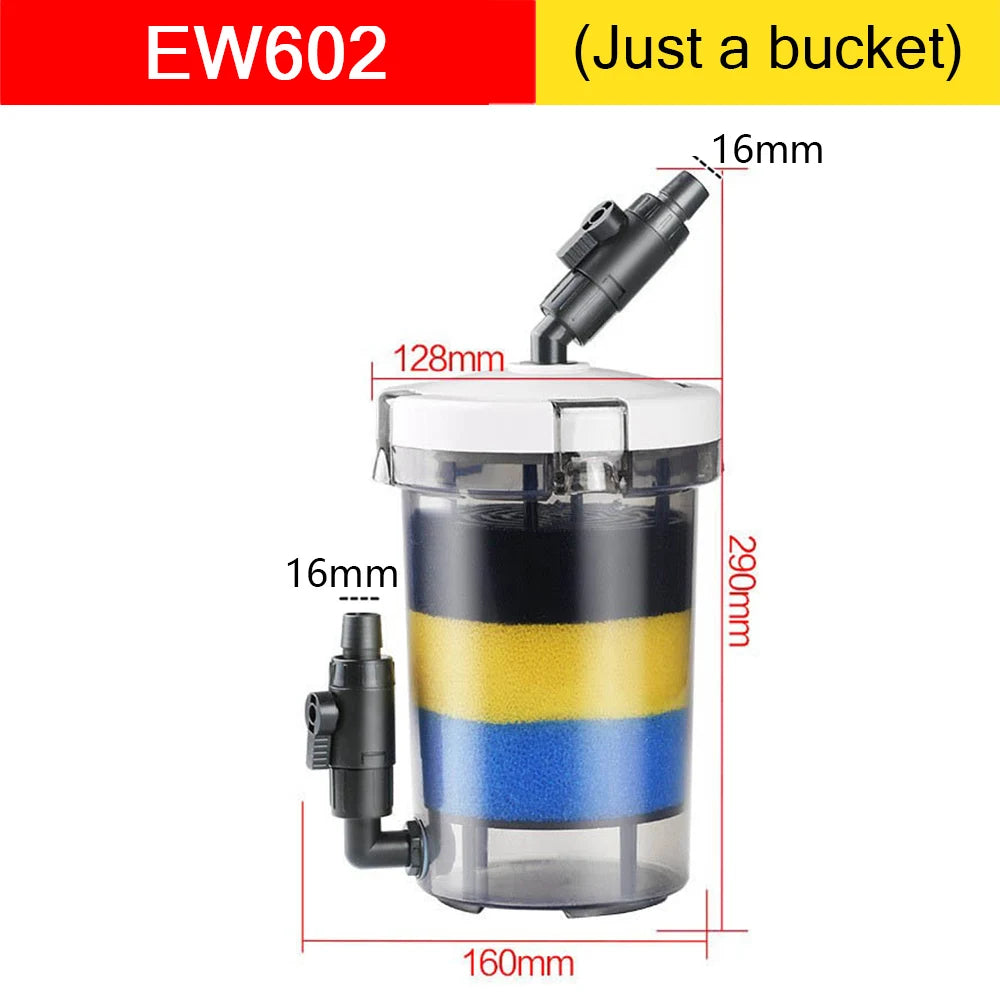 SunSun HW-602B / HW-603B Filtro Esterno Trasparente 400 L/h | Ultra Silenzioso - Partenopet