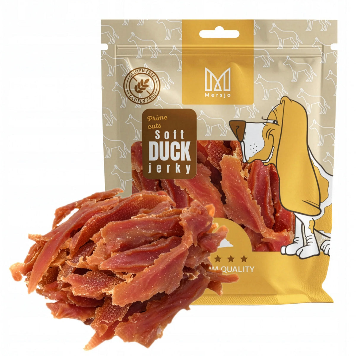 Strisce Morbide all’Anatra per Cani MERSJO 500 g – 92% Anatra