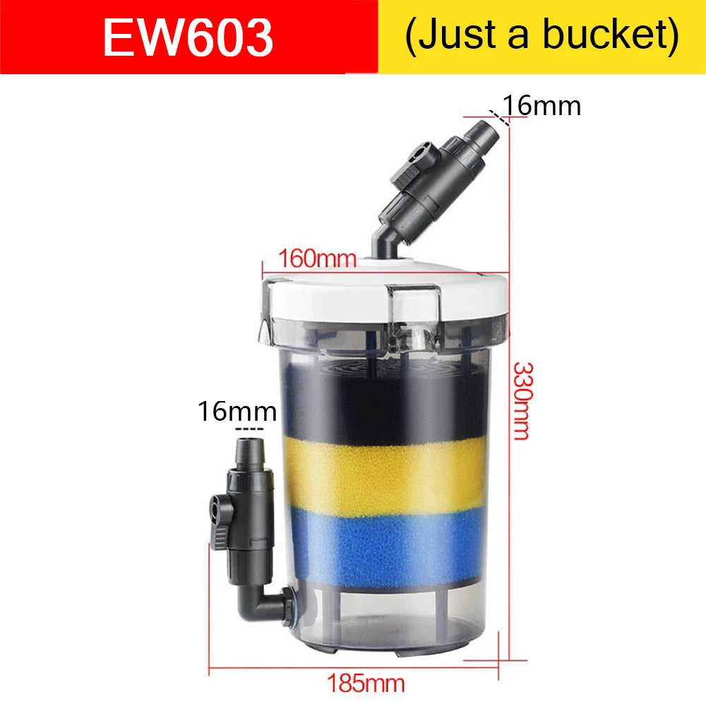 SunSun HW-602B / HW-603B Filtro Esterno Trasparente 400 L/h | Ultra Silenzioso - Partenopet