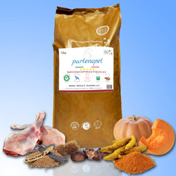 Partenopet Adult Mini Monoproteico Agnello e Zucca Crocchette per Cani 100% Naturali 12 kg - Partenopet