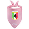 Bandana per cani con la scritta Napoli Campione e lo scudetto tricolore con il numero 4 all'interno di colore rosa