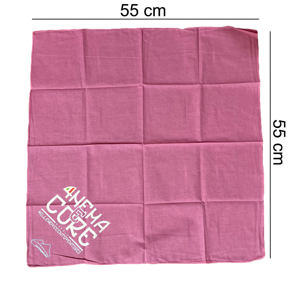Bandana per cani con la scritta 4nema e Core dove il numero 4 sostituisce la lettera A di colore rosa