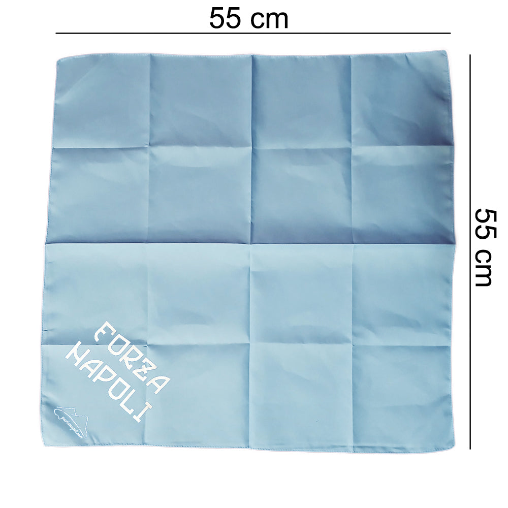 Bandana per cani con la scritta Forza Napoli di colore azzurro