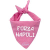 Bandana per cani con la scritta Forza Napoli di colore rosa