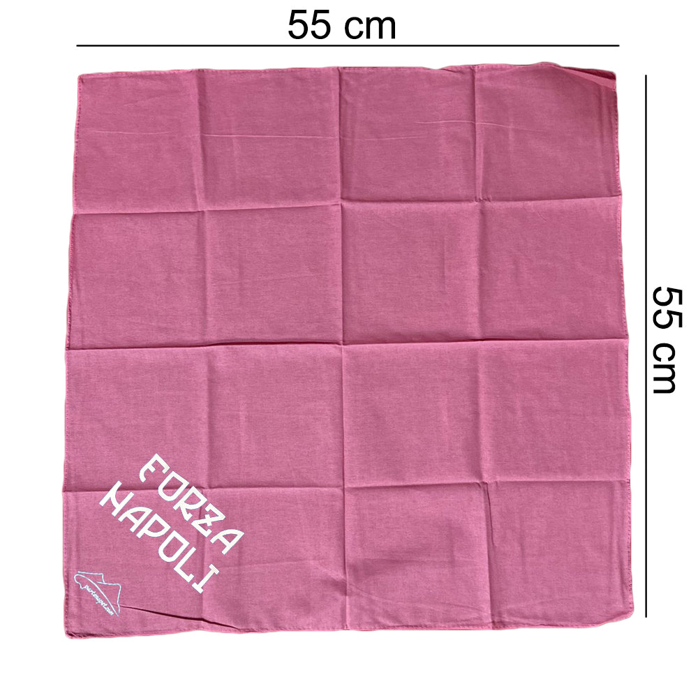Bandana per cani con la scritta Forza Napoli di colore rosa