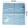 Bandana per cani con la scritta MC FRATM e il numero 8 di colore azzurro