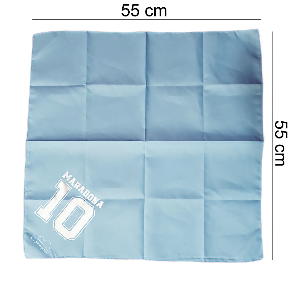 Bandana per cani con la scritta Maradona e il numero 10 colore azzurro