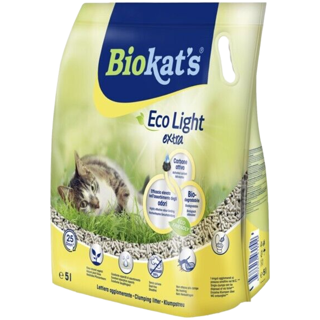 Busta di lettiera per gatti in pellet Biokat's EcoLight Extra da 5 L