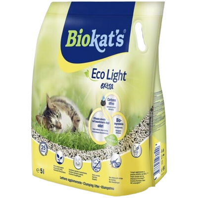 Busta di lettiera per gatti in pellet Biokat's EcoLight Extra da 5 L