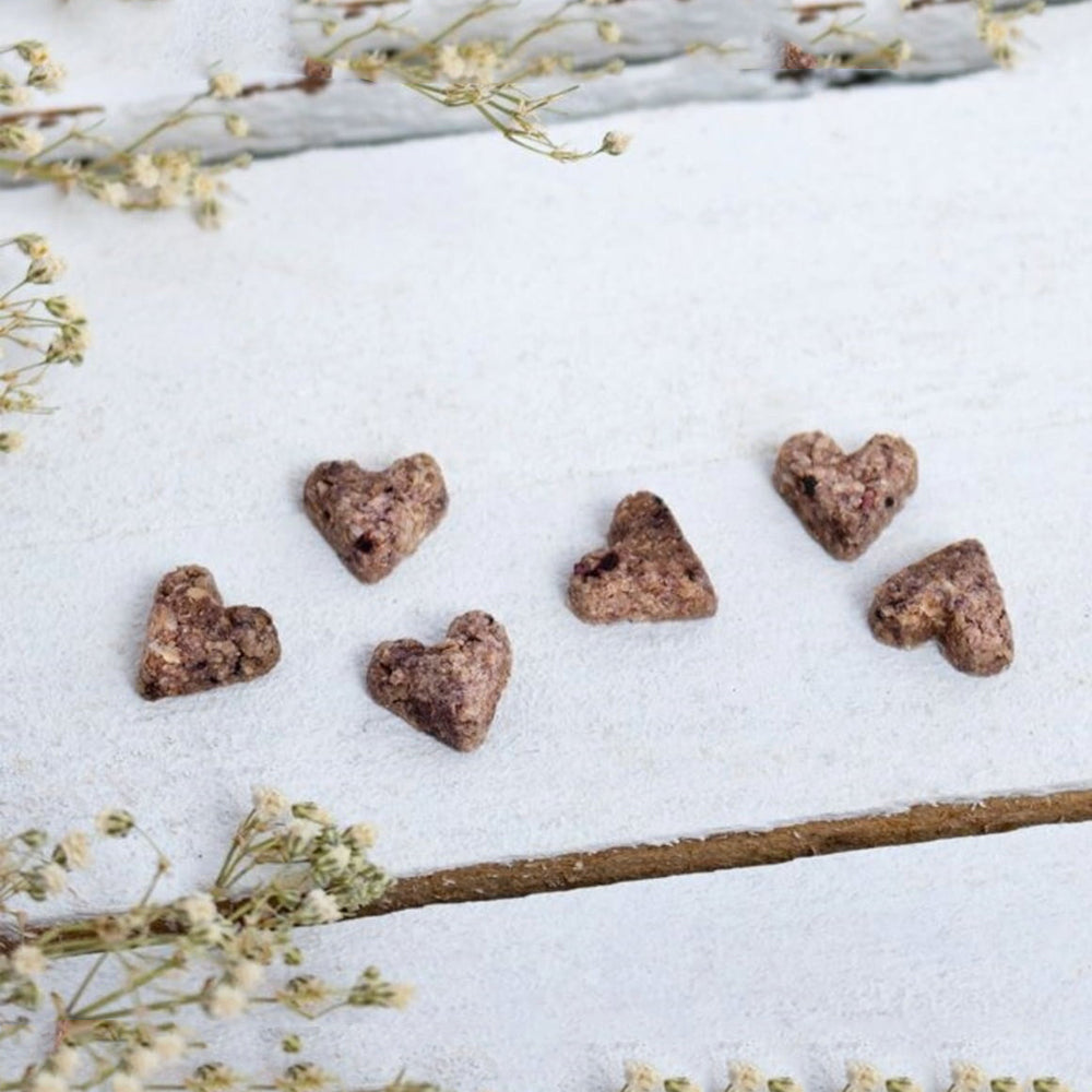 Snack per roditori a forma di cuoricini Bunny al Sambuco da 30 g