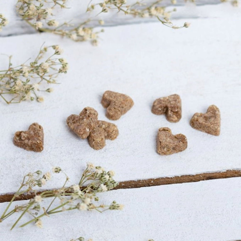 Snack a forma di cuoricini con timo marca Bunny