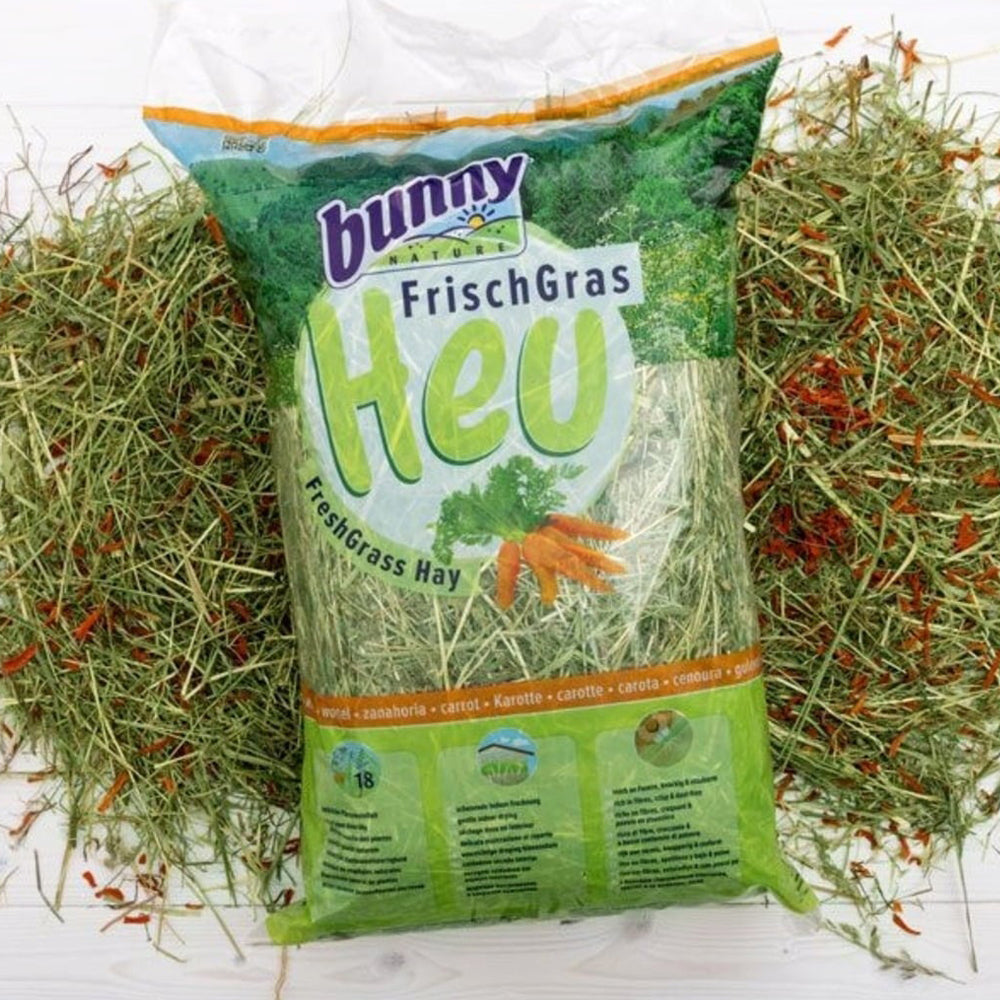 Busta di fieno alla carota per roditori Bunny da 500 g