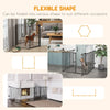 Cancelletto Modulabile per Cani: 6 Pannelli, Pieghevole, Nero in metallo e plastica 123x102x90cm - Partenopet