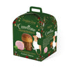 Scatola di cartone con panettone per cani al prosciutto cotto il Canettone Gastronomico della Doggye Bag da 125 g