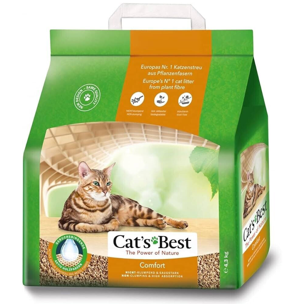 Cat's Best Comfort Lettiera Vegetale per Gatti Lettiera BIodegradabile 4,3 kg