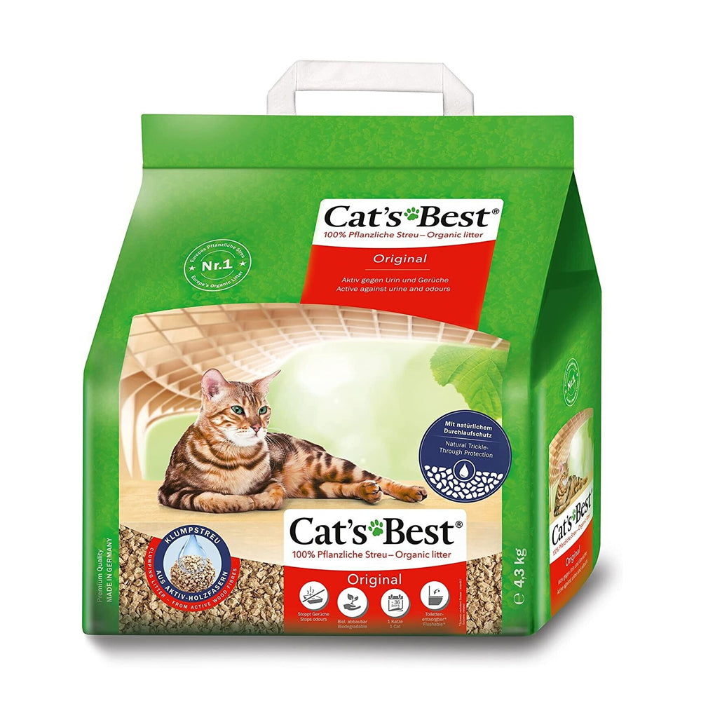 Cat's Best Original Lettiera Agglomerante Vegetale per Gatti Naturale 4,3 kg