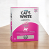 Confezione di lettiera agglomerante per gatti profumata al talco Cat's White da 6 litri