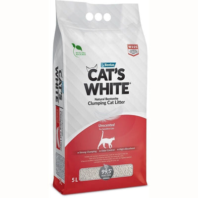 Busta di lettiera agglomerante per gatti senza profumo marca Cat's White da 5 L