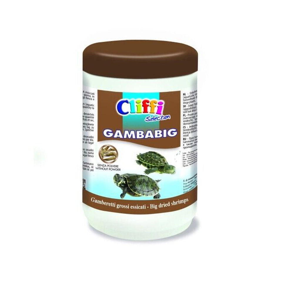 Cliffi Gamba Big Gamberetti Grandi Essiccati per Tartarughe d'Acqua 150 g - Partenopet