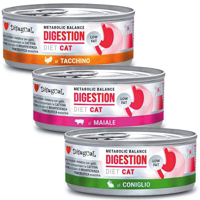 Scatoletta di alimento umido per gatti con pancreatite Disugual Digestion Cat 85 g