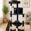Albero Tiragraffi per Gatti 55 × 45 × 143 cm | Con Cuccia, Amaca e Pali in Sisal