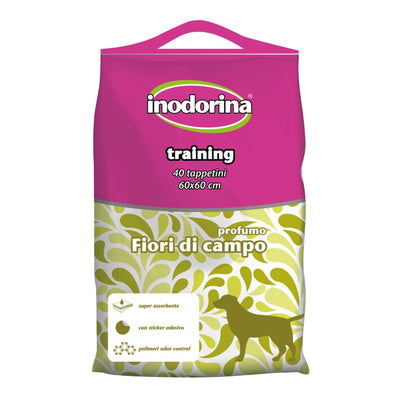 Inodorina Tappetino Igienico Profumato con Adesivi per Cani 60X60 Conf. da 40pz. - Partenopet