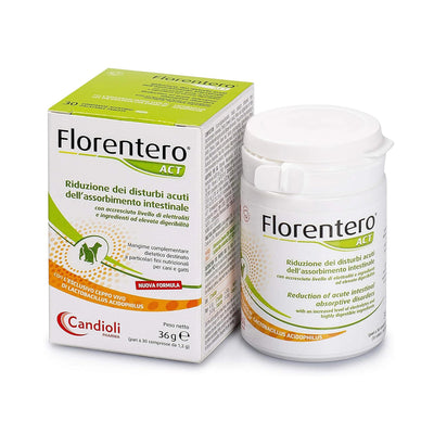 Confezione da 30 compresse di fermenti lattici Florentero Act per cani e gatti
