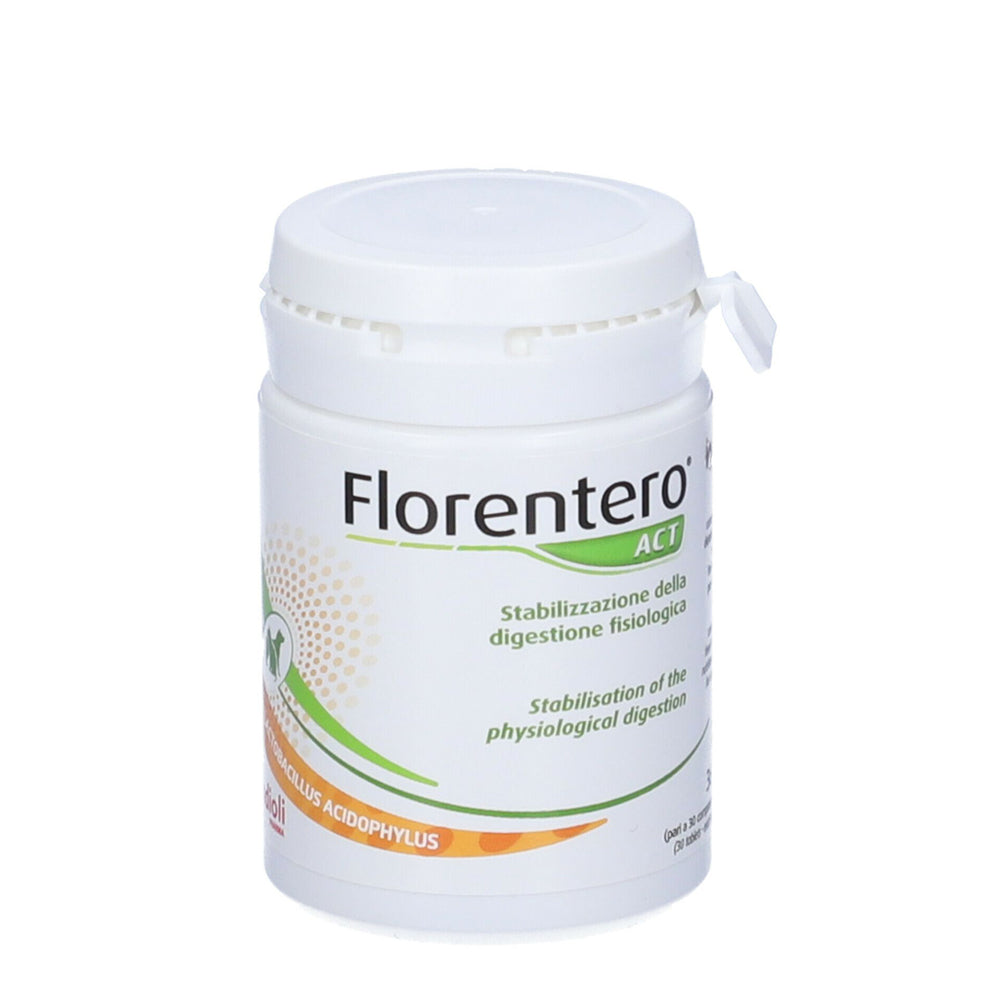 Confezione da 30 compresse di fermenti lattici Florentero Act per cani e gatti