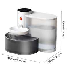 Fontanella Automatica per Gatti 3L Senza Filtro Wireless e Ricaricabile – WHITE