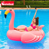Salvagente gonfiabile a forma di fenicottero color oro rosa metallizzato per piscina e mare, brand Camebust, accessorio elegante per feste in acqua.