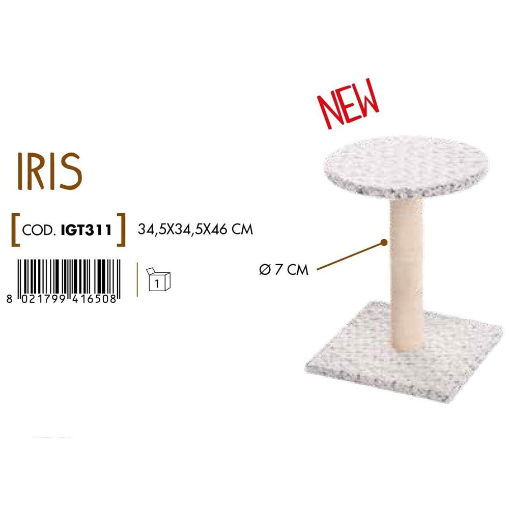 Imac Iris Tiragraffi in Sisal con Basi Ricoperte in Peluche Tiragraffi per Gatti
