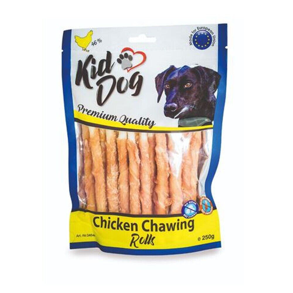 Snack per cani sticks di pelle i bufalo con pollo essiccato Kid Dog da 250 g