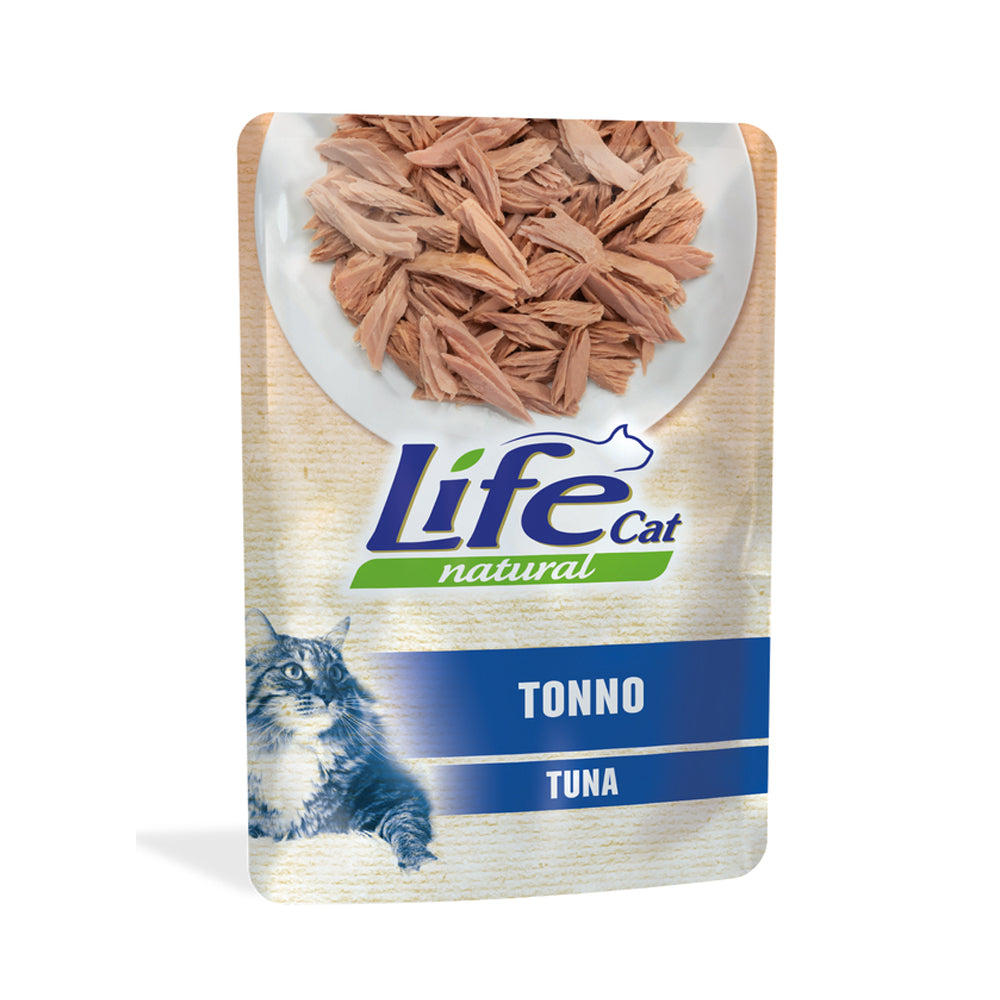 Bustina di cibo umido per gatti al tonno marca Life da 70 g