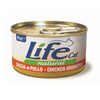 Scatoletta di alimento umido per gatti con coscia di pollo Life da 85 g