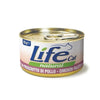 Scatoletta di alimento umido per gatti con pollo e prosciutto di pollo Life da 85 g