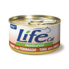 Scatoletta di alimento umido per gatti con tonno e formaggio Life da 85 g