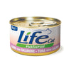 Scatoletta di alimento umido per gatti al tonno con salmone Life da 85 g