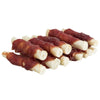 Busta di snack per cani mini sticks di pelle di bufala arrotolati con anatra essiccata Life da 500 g