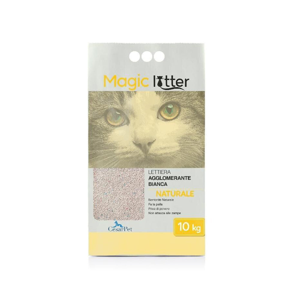 Busta di lettiera agglomerante per gatti naturale marca Magic Litter 10 kg