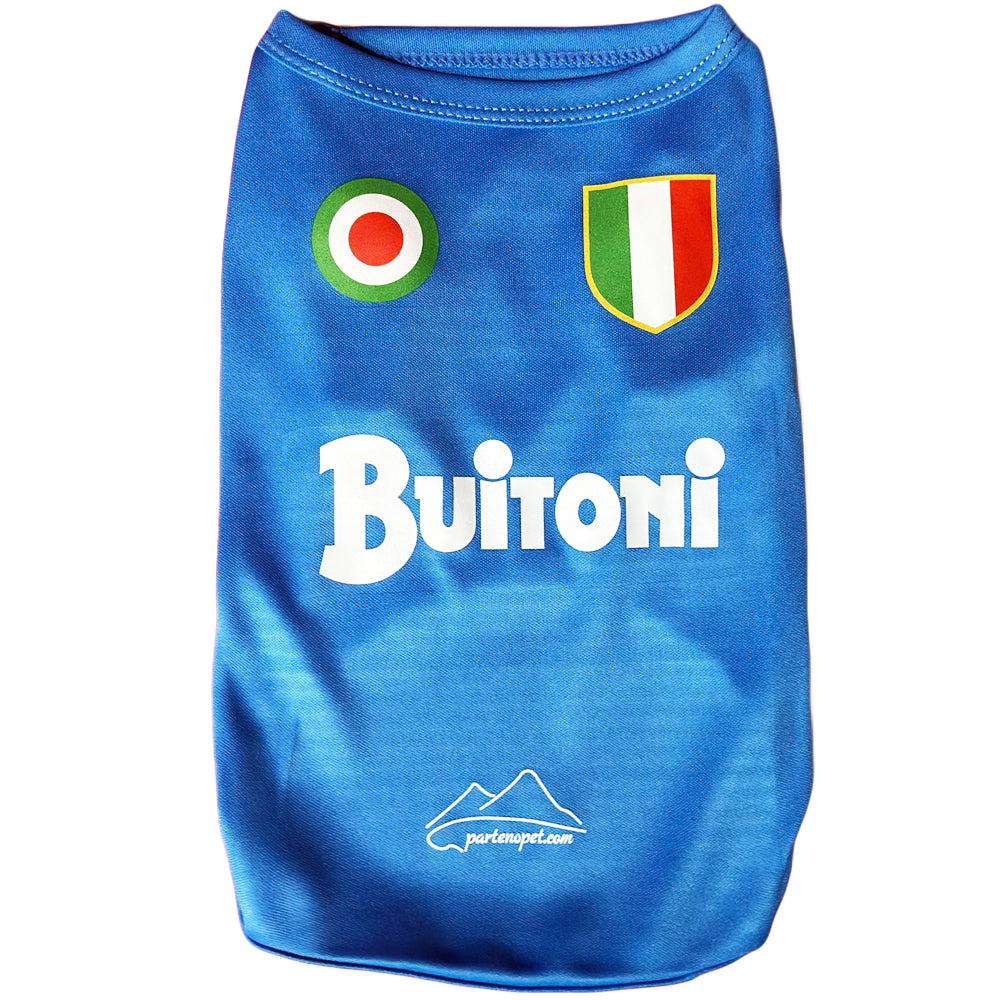 Maglietta Napoli Buitoni per Cani | Replica Napoli per Cani Tifosi (5 Taglie)